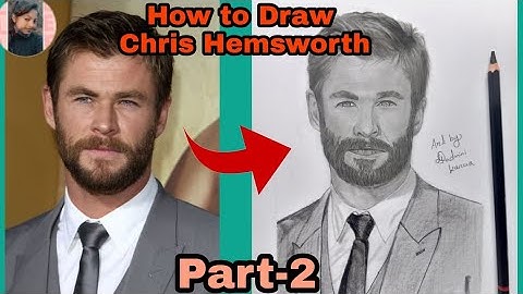 How To Draw Chris Hemsworth by using grid method part-2 / pencil sketch
