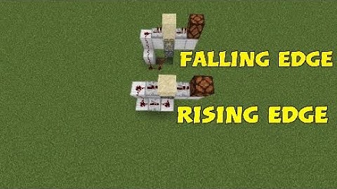 Minecraft - Rising & Falling Edge Monostable Circuit