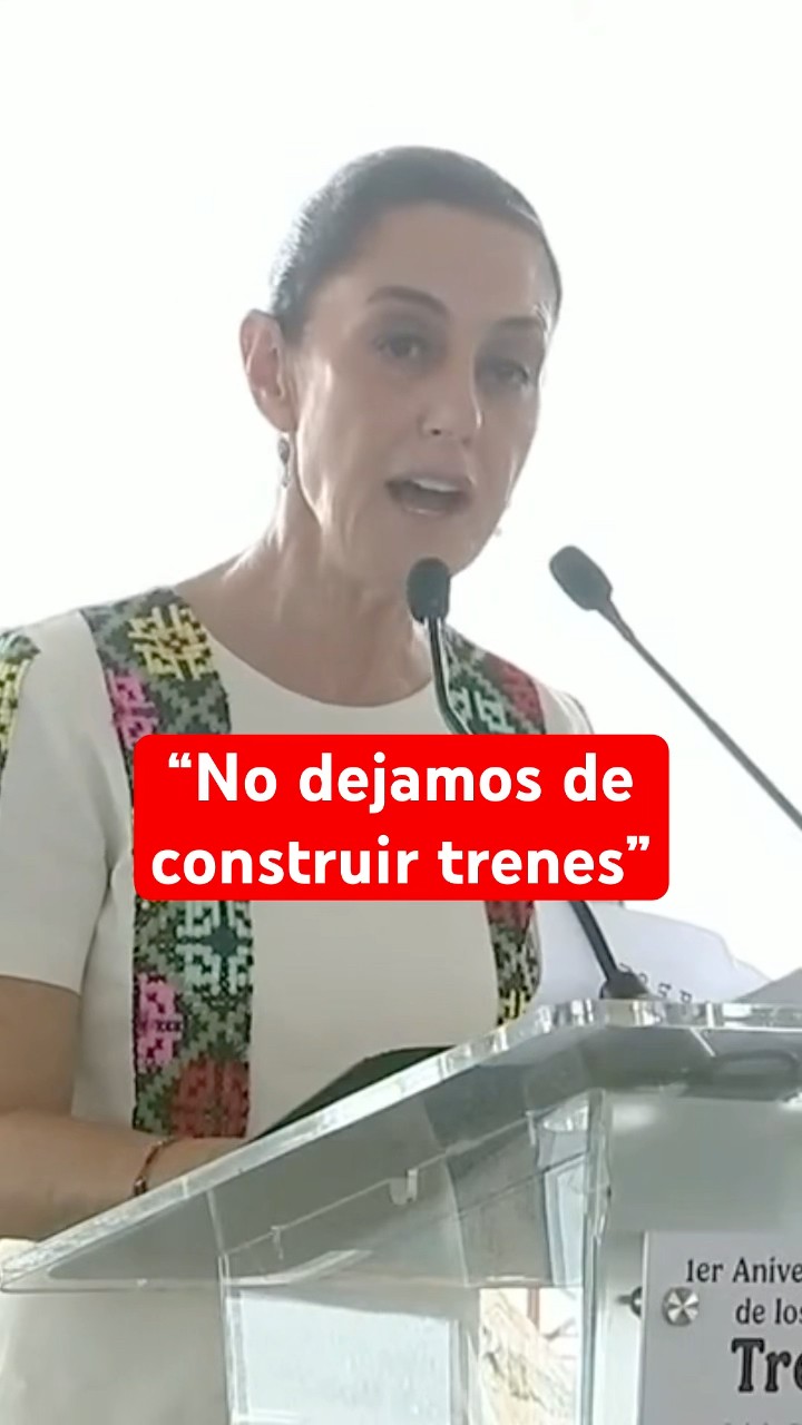 Sheinbaum reafirma compromiso en construcción de proyectos ferroviarios #shorts