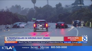 Wrong-way crash involving suspected DUI driver leaves 2 dead 
