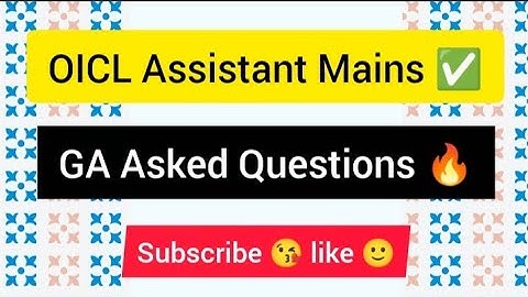 GA Asked 🥳 Questions 🔥 in OICL Assistant Mains ✅ 2025 🤞 #oiclassistant2025 #gamains #expectedcutoff 