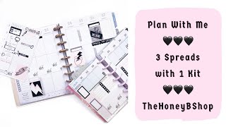 Plan With Me | 3 Spreads With 1 Kit | TheHoneyBShop | The Introvert Mom