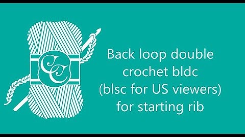Crochet Catdigan Tutorial video 1 - Back loop double crochet
