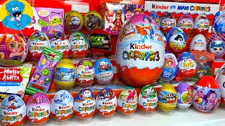 Мега Выпуск, Открываем 45 Яиц С Сюрпризом,Unboxing Surprise Eggs Mega Giant Collection With Rare!