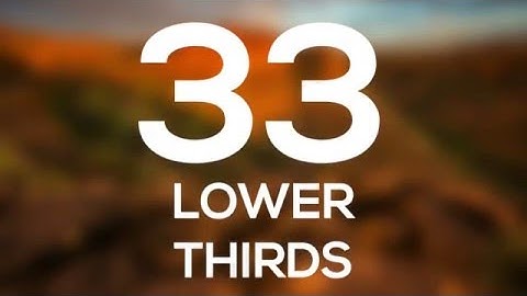 33 easy-to-use Clean Lower Thirds Template (HD)