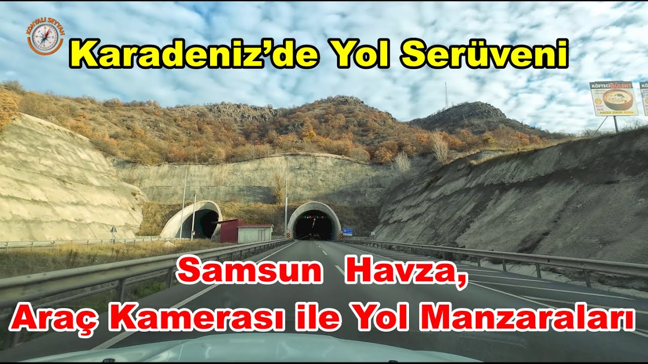 Karadeniz’de Yol Serüveni:Samsun / Havza, Araç Kamerası ile Yol Manzaraları