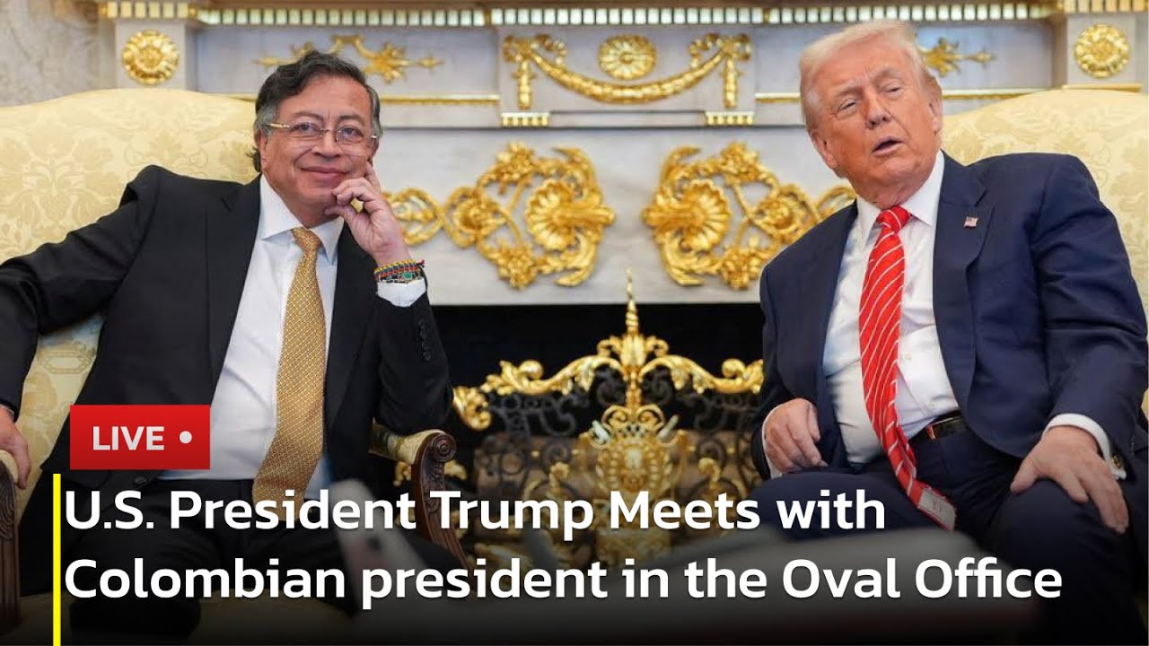 🔴 LIVE: U.S. President Trump Meets with Colombian President Gustavo in the Oval Office | AC13