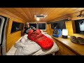 Sub-Zero Ice Camping in a Small Van! (Winter Van Life)