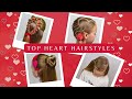 TOP Heart Hairstyles for girls ❤️Valentines Day Hairstyle ❤️Hairstyles by LittleGirlHair