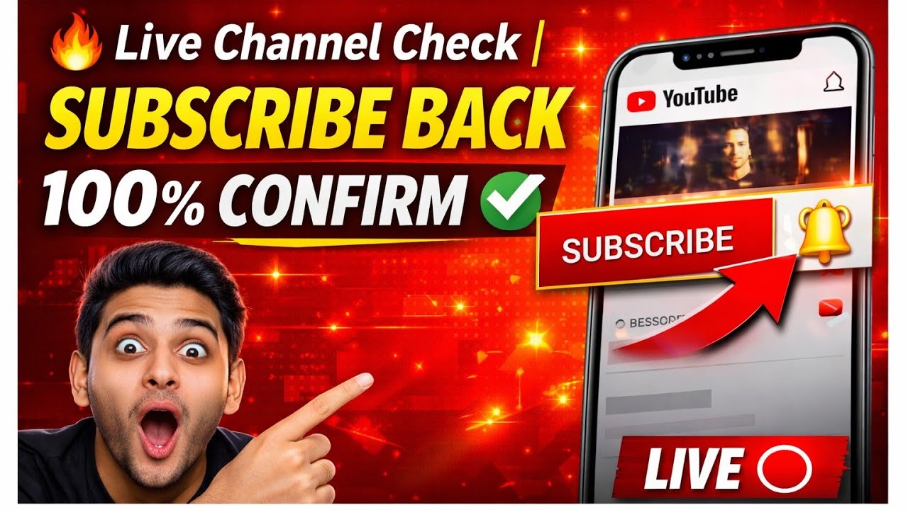 Subscribe Invis Back 🔥 Live Channel Check | Subscribe Back 100% Confirm ️ - YouTube