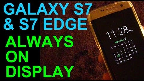 Galaxy S7 and Edge Always On Display - Tips and Tricks - Demo AOD