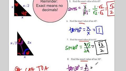 Unit 6 Video 3 Special Right Triangles with Applications
