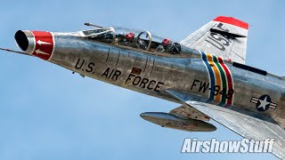 F-100 Super Sabre Flybys - Selfridge Airshow 2022