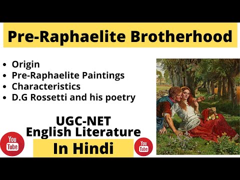 Pre-Raphaelite Brotherhood movement in English literature in Hindi I UGC-NET English I Tutorial I