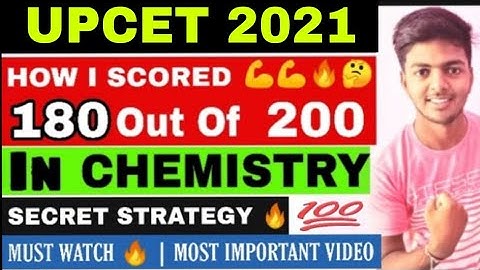 UPCET CHEMISTRY PREPARATION | HOW I SCORED 180 OUT OF 200 | UPCET EXAM PREPARATION 2021 #TU PHODEGA