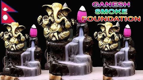 Ganesh Smoke Foundation Incense Burner|Smoke Ganesh Foundation|Smokey Waterfall Ganesha Incense