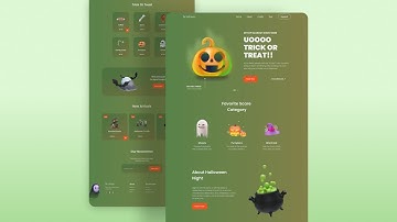 Create a Responsive Halloween Website Design Using HTML CSS & JavaScript 🎃