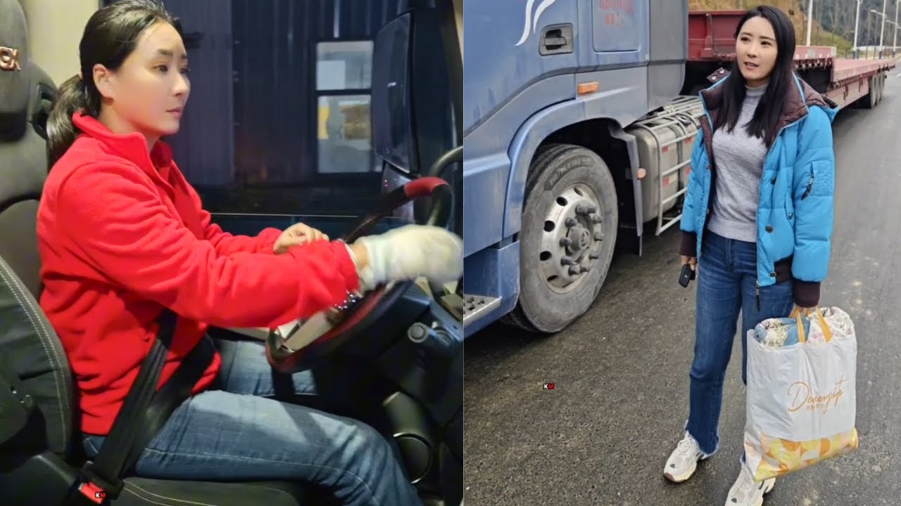 Female Driver Wei Xiaoyang Completes Delivery and Prepares for the Next ...