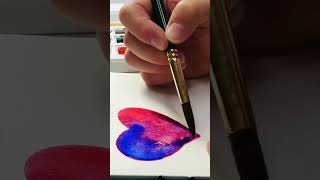 Easy Watercolor Hearts #watercolor #watercolorpainting #hearts #wetonwetpainting