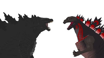 Legendary Godzilla (2019/21) Vs Shin Godzilla (2016 4th) |STICK NODES ANIMATION