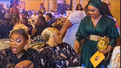 Best Of Friends! Moment Fathia Balogun Welcomes In Iyabo Ojo At K1 D Ultimate 50 Yrs On Stage.