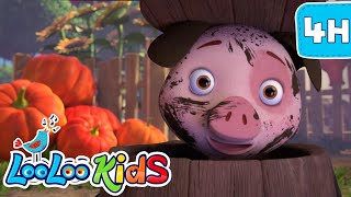 🐷 Wake Up, Pinky Pig - 1 Hour of Fun Kids Songs 4K | LooLoo Kids