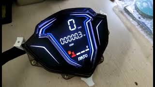 This Yamaha Motorcycle Srl115 Motorcycle Electronic Speedometer Suddenly Caught Fire