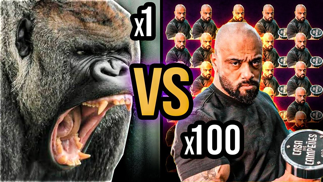 1 GORILA CONTRA 100 HOMENS - QUEM VENCE O DUELO?