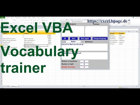 23 Create Vocabulary Trainer In Excel Vba Yourself الكويت Vlip Lv