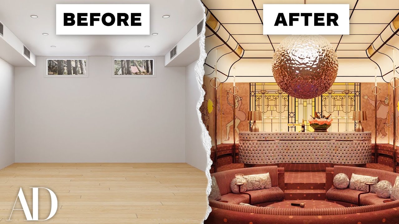 3 Interior Designers Transform The Same Basement Rec Room | Space Savers | Architectural Digest