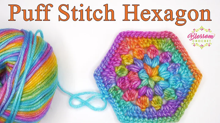 Learn to Crochet Puff Stitch Hexagons!