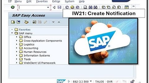 IW21: Create Notification in SAP