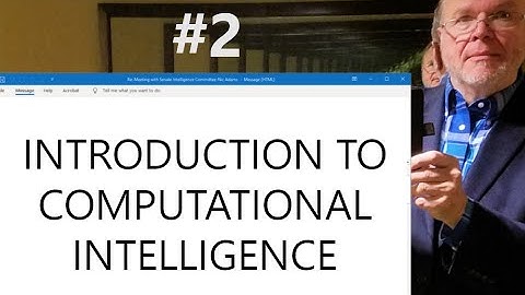 Intro to Computational Intelligence - Overview 1
