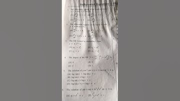 #differentialequations MCQ