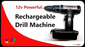 how to make powerful rechargeable drill machine using pvc pipe