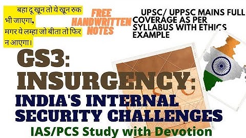 GS3 Mains: INSURGENCY: India