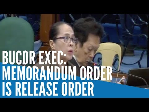 BuCor exec contradicts Faeldon: Memorandum order is release order