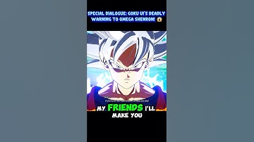 Special Dialogue: Goku UI’s Deadly Warning to Omega Shenron! 😱 #sparkingzero #crashout #knockout