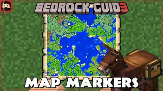 MAP MARKERS In Bedrock Edition! | Bedrock Guide S3 EP9 | Tutorial Survival Lets Play Minecraft screenshot 2