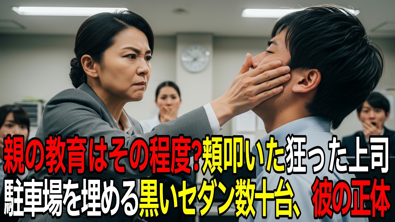 「親の教育がその程度か？」老舗百貨店の新人の頬を叩いたチーム長。直後、百貨店の駐車場に黒いセダンが数十台押し寄せた理由。【感動】【朗読】
