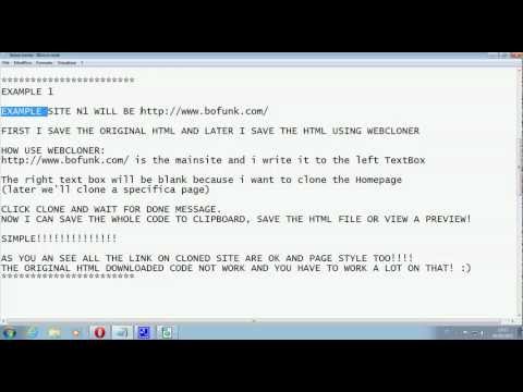 WebCloner Tutorial.avi