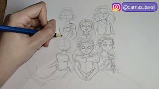 Desenhando Ariel, Jasmine, Aurora, Mulan, Bela e Cinderela as princesas Disney Live Action parte 1