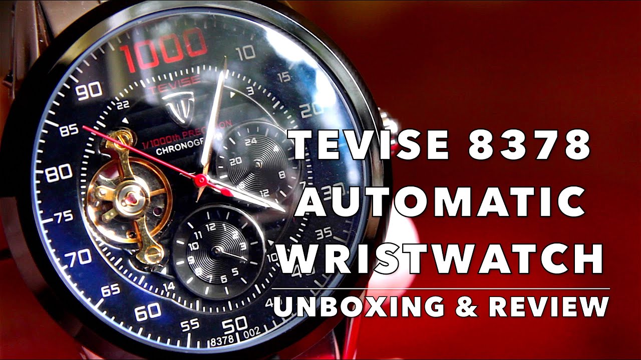 REVIEW OF $16 TEVISE 8378 AUTOMATIC WRISTWATCH - ALIEXPRESS UNBOXING