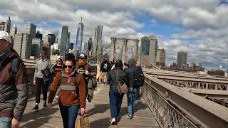 Brooklyn Bridge walk. New York