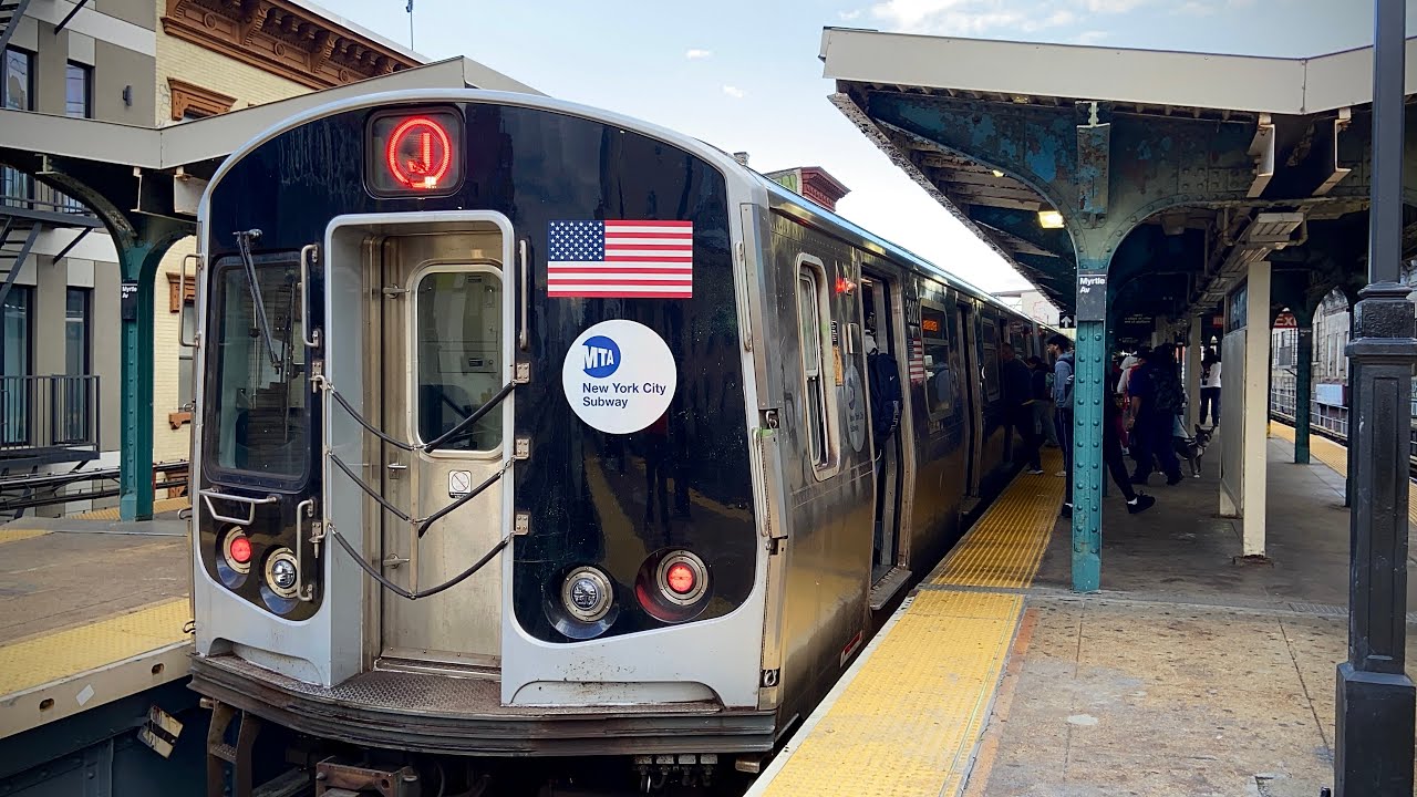 Myrtle Avenue Broadway | BMT Myrtle Avenue Line: (J) Exp & Lcl (M) Local: R160, R143, R179, and R32.