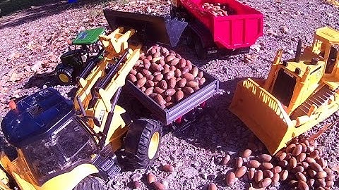 BRUDER TRUCK and JCB 5CX Backhoe loader