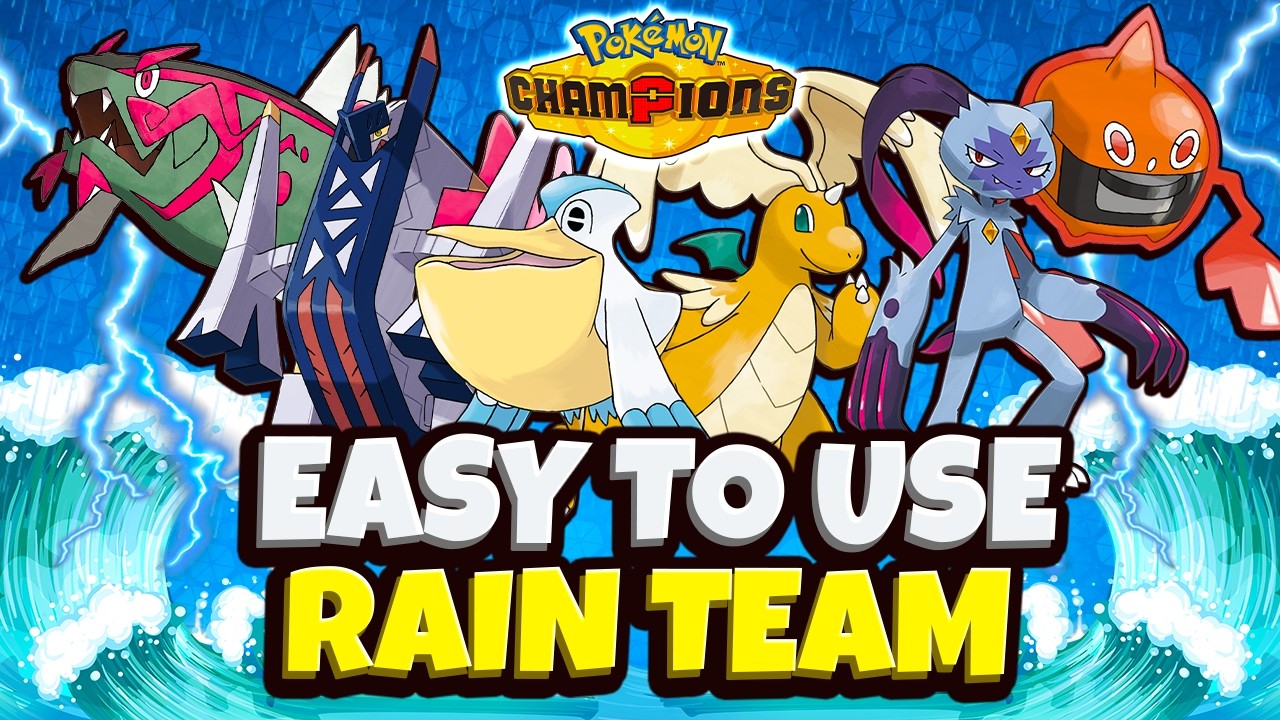 Pokemon In Rain The BEST Beginner Rain Team in Pokémon Champions - YouTube