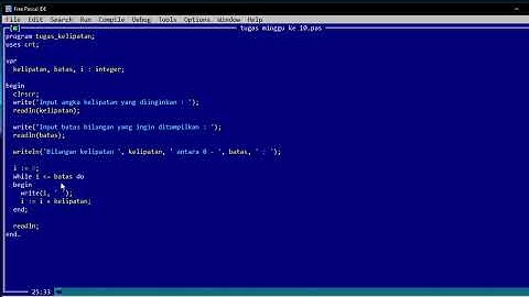 Tugas Pemrograman Unindra – Aditya Bagus Prakoso (202543500949) | Program kelipatan