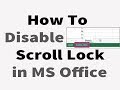 How to disable Scroll Lock in Excel 2013 / Laptop || Turn off Scroll Lock