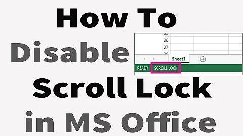 How do I unlock scroll lock in Excel?